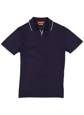 POLO BLU IN COTONE GIZA