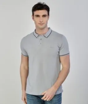 Polo in cotone azzurra