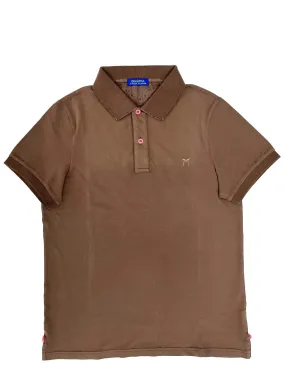 POLO MARRONE IN COTONE