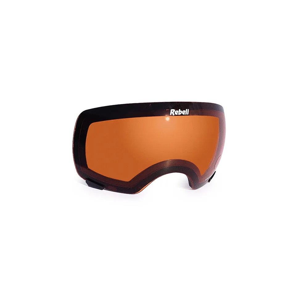 Rebell maschera sci doppia lente + ricambio unisex nero