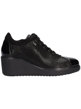 Scarpa casual con zeppa Valleverde da donna nera