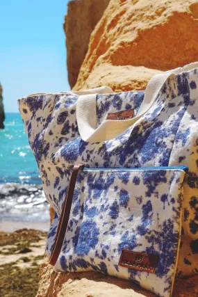 Seaspray Blu - Completo da spiaggia Borsa e borsellino tie-dye