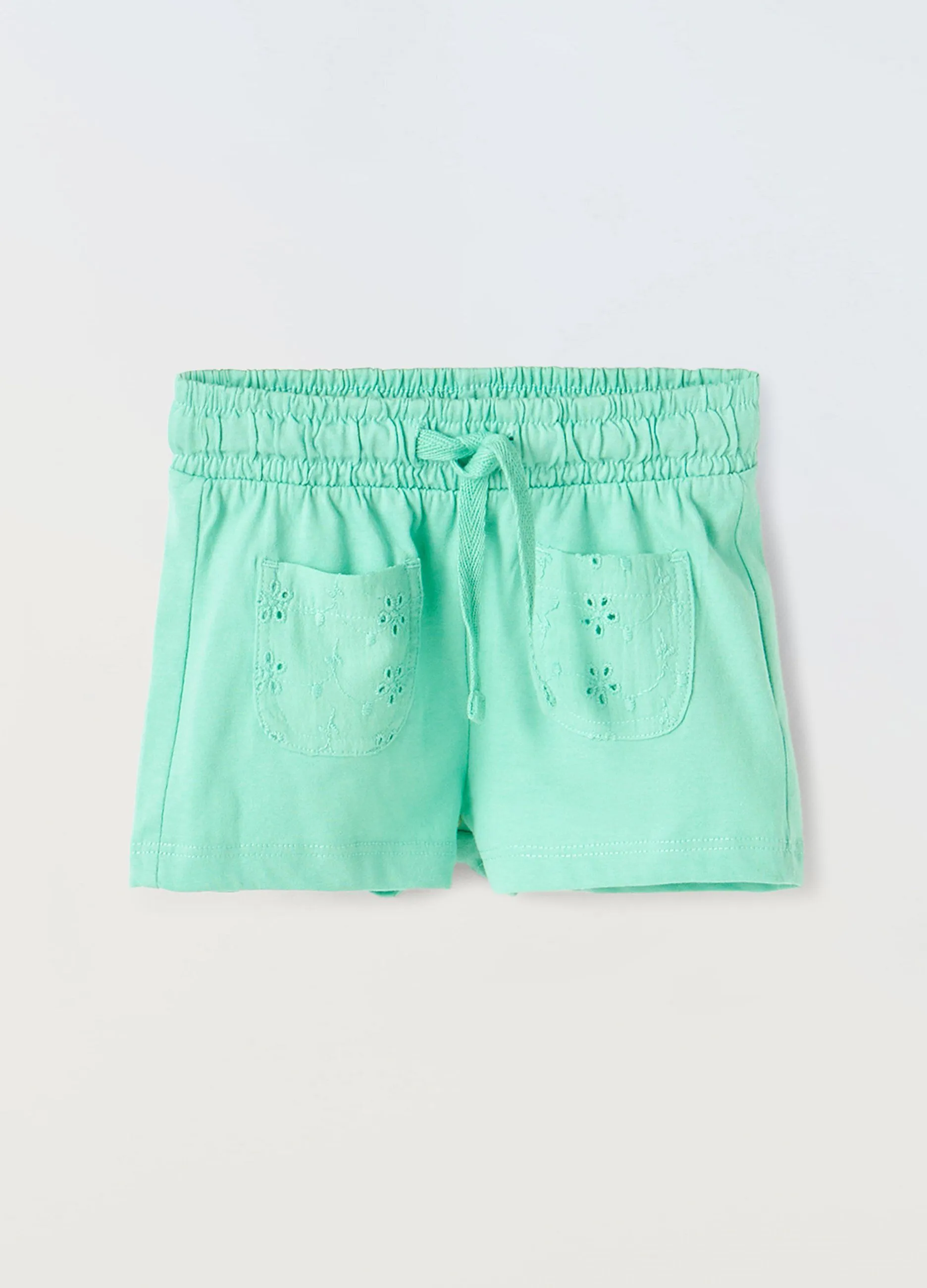 Shorts in puro cotone neonata