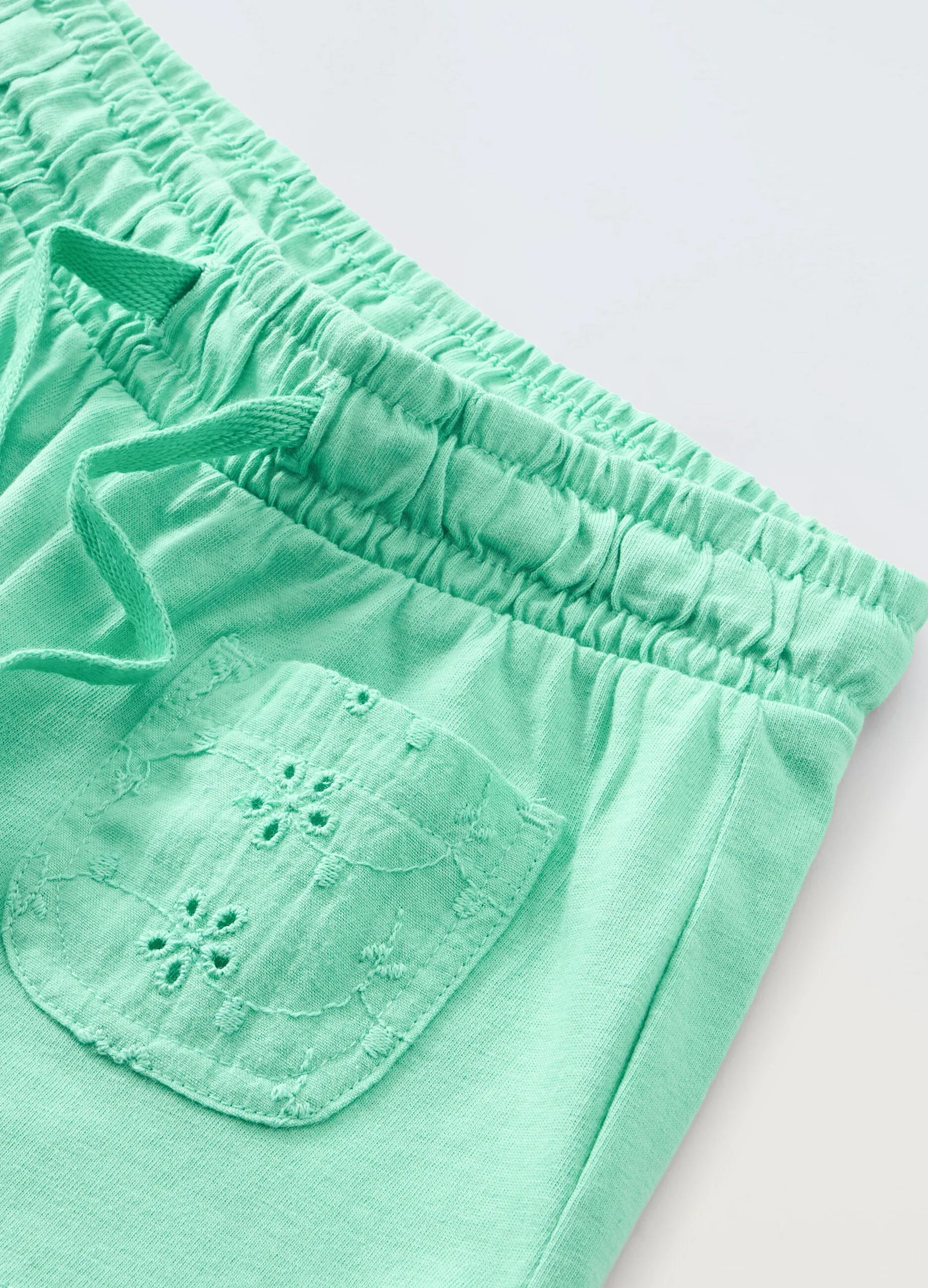 Shorts in puro cotone neonata