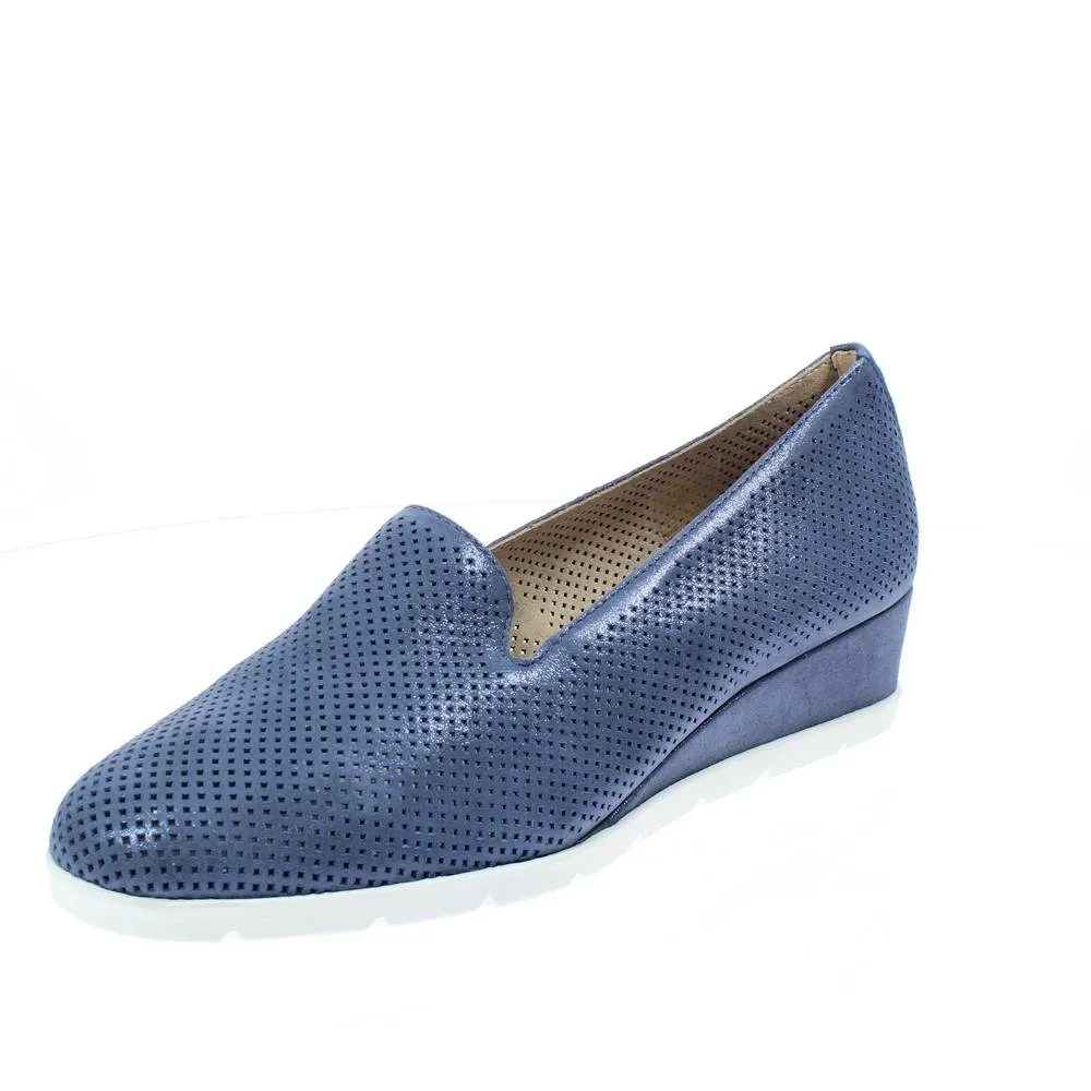 Slip On comfort in Pelle con zeppa bassa