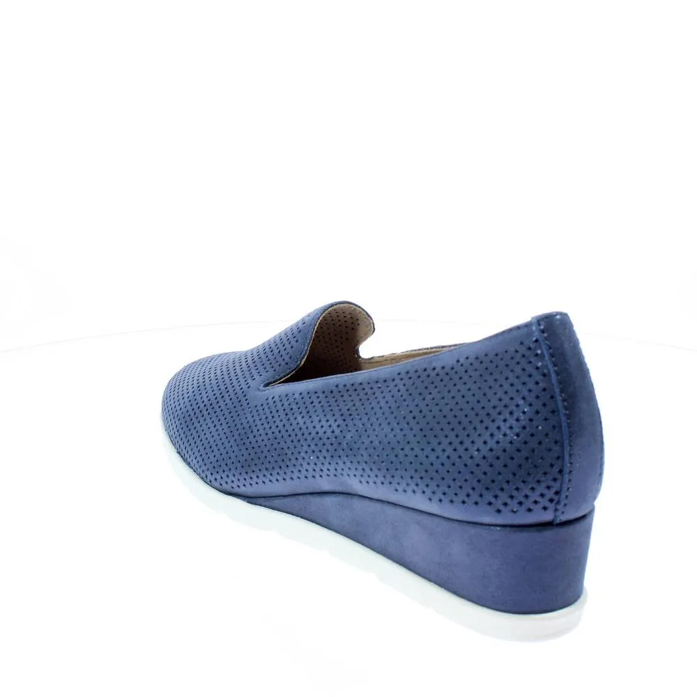 Slip On comfort in Pelle con zeppa bassa