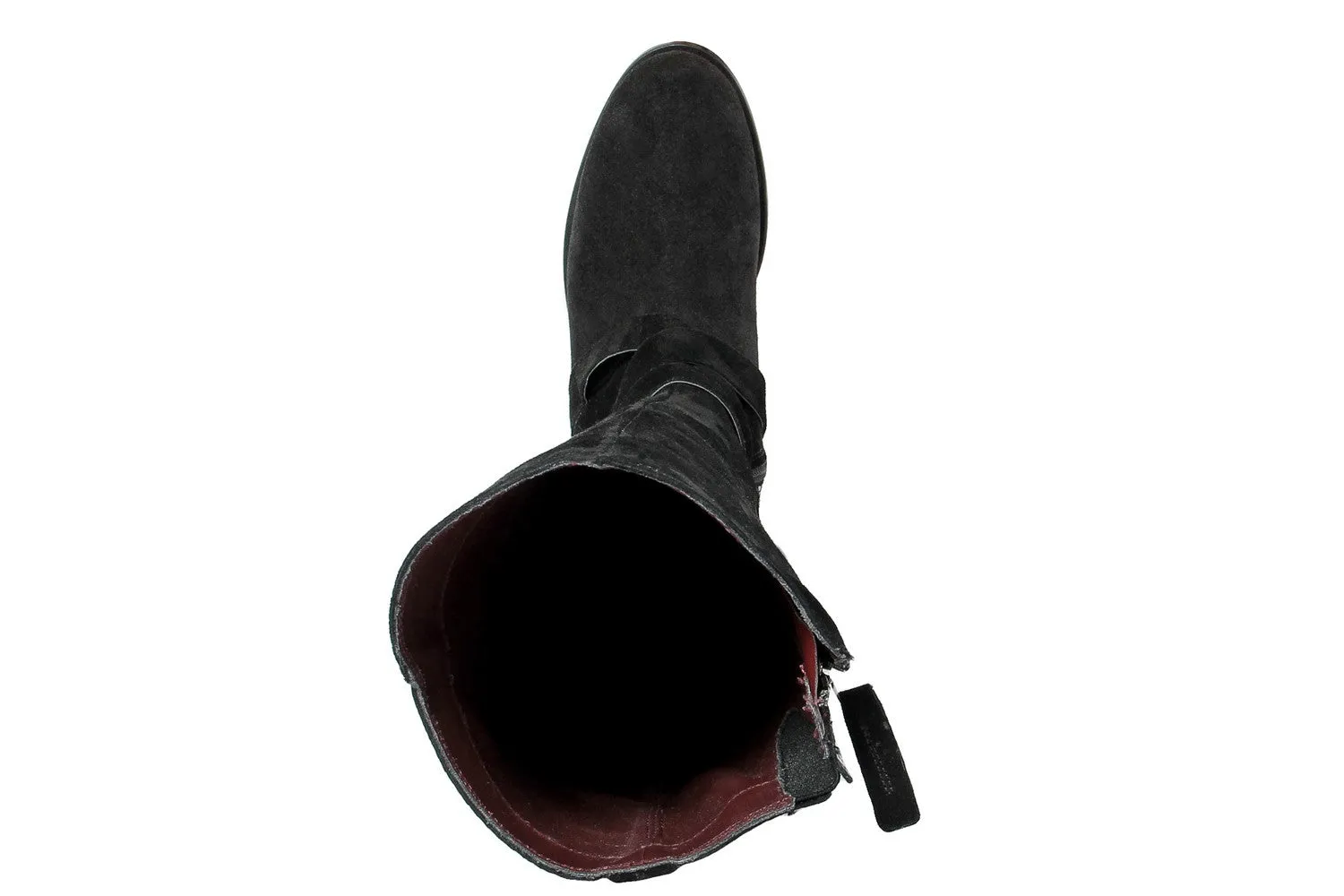 Stivale flat Donna in Pelle Nero
