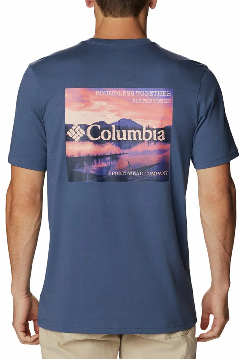 T-shirt in cotone biologico Rapid Ridge II - Blue