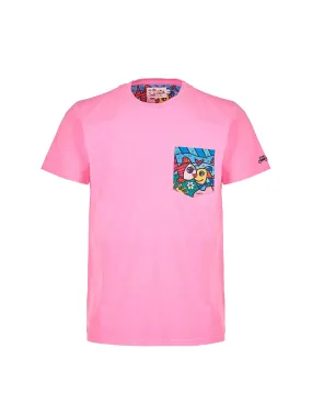 T-SHIRT ROSA IN COTONE