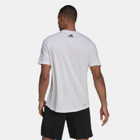 T-shirt Uomo Aeroready Designed To Move Sport Logo HF7210 Bianco