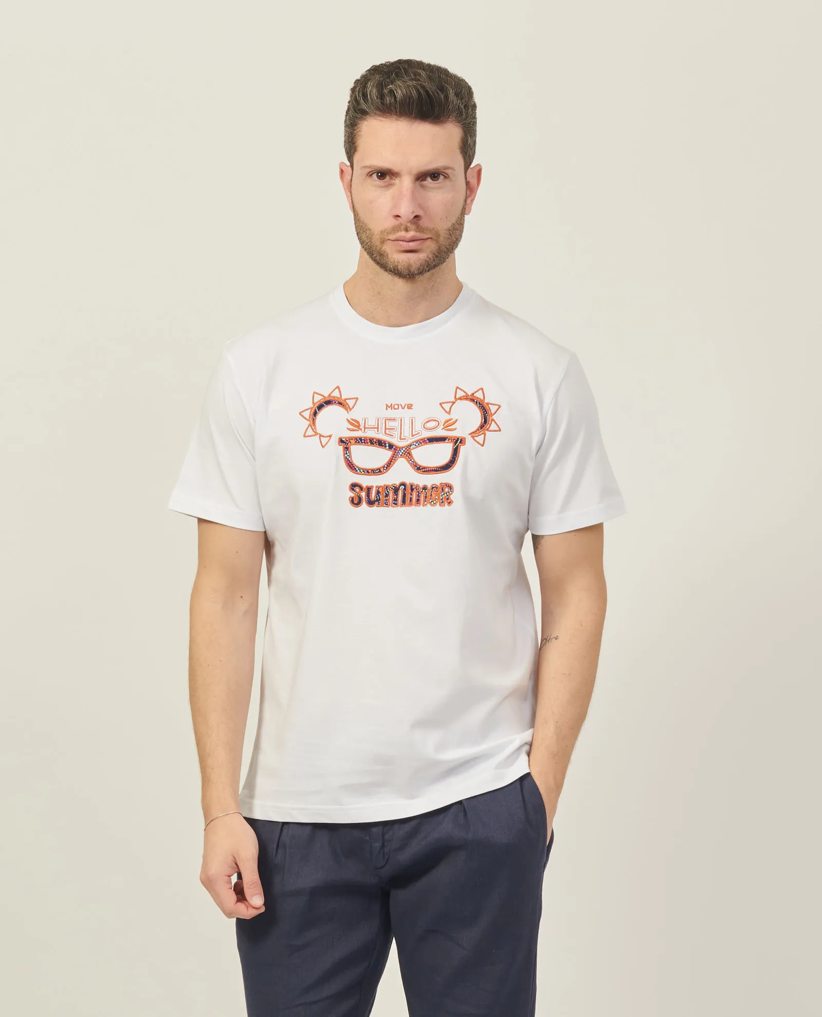 T-shirt uomo Move in cotone con stampa fantasia