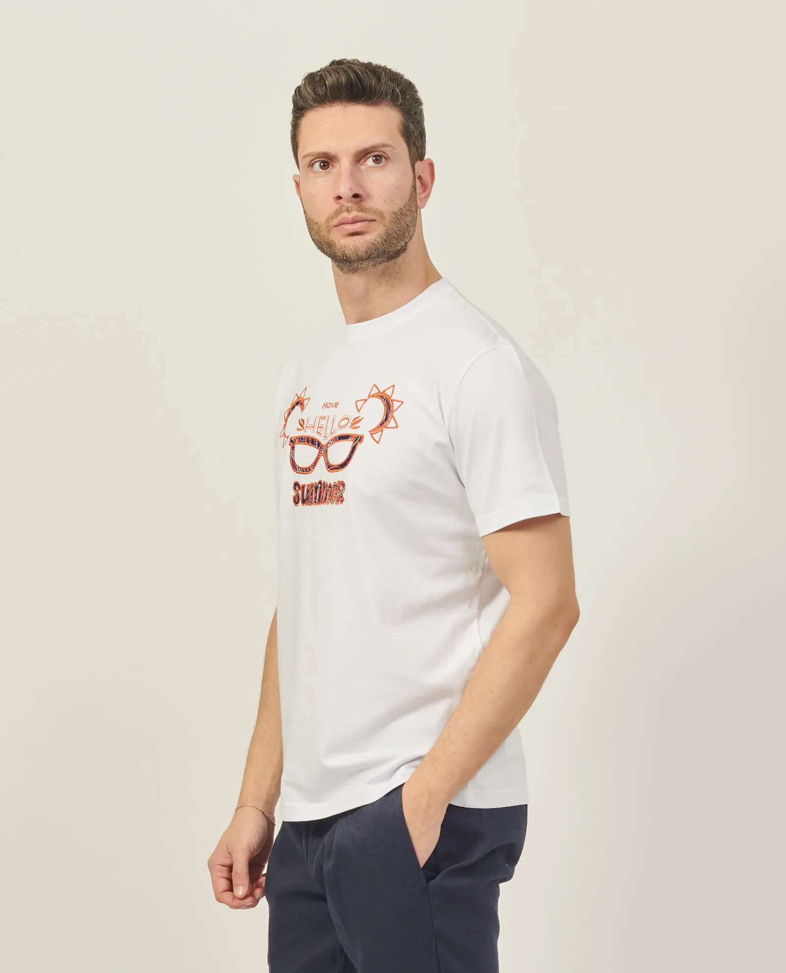 T-shirt uomo Move in cotone con stampa fantasia