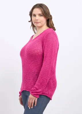 Tricot con scollo a V donna curvy