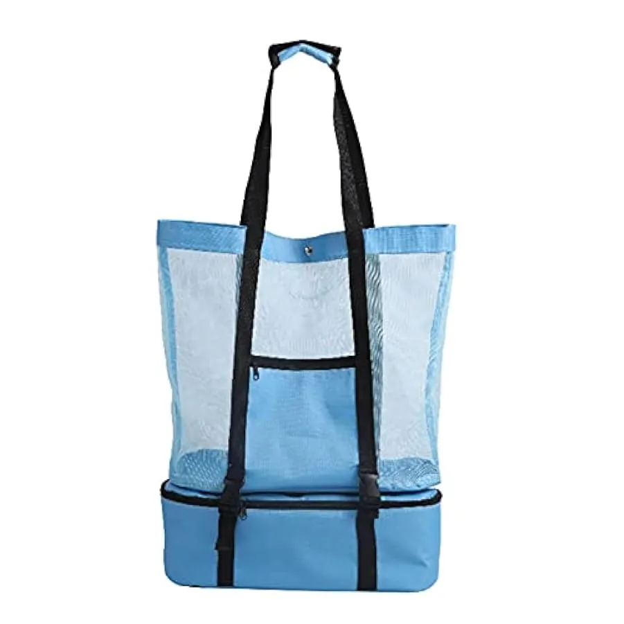 TTJZ Borsa da Spiaggia 2-in-1 Borsa Isolante con Isolamento Staccabile in Rete Borsa Isolante for Il Tempo Libero Borsa con Cern