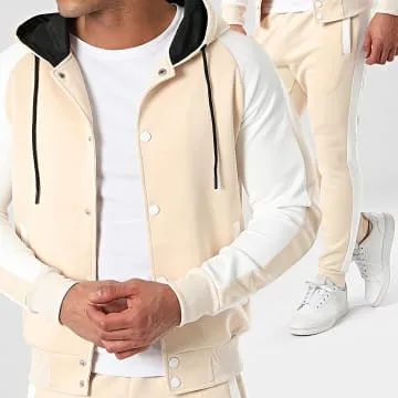 Tuta da ginnastica bianca beige