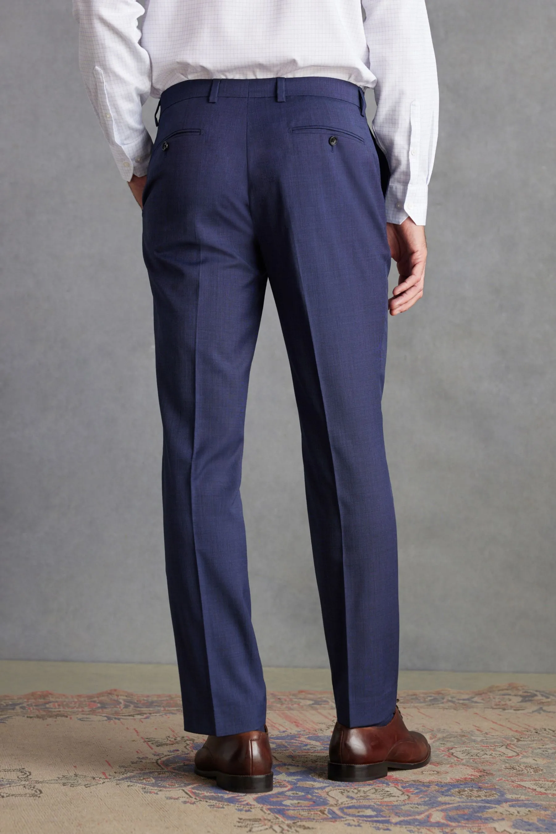 Vestibilità sartoriale Signature - Pantaloni da completo in lana testurizzata