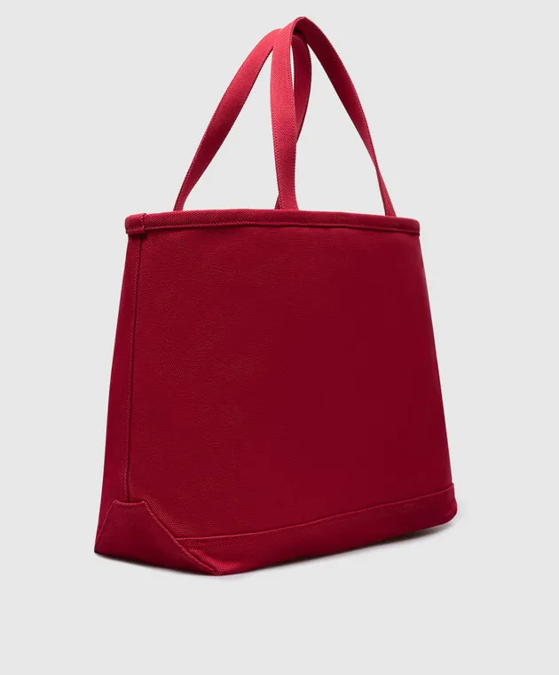 Vilebrequin Borsa da spiaggia BRITBAG rossa con logo BRGU3100